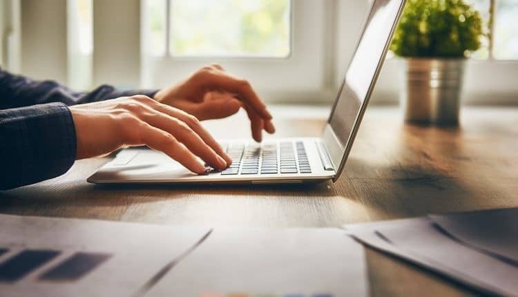 businessman using laptop