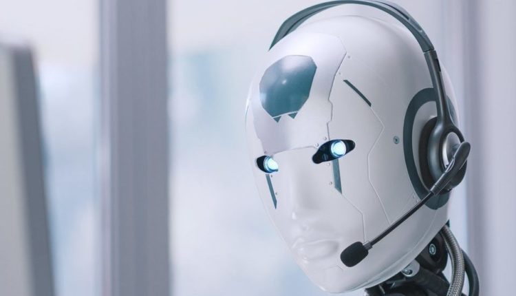 AI robot working in the office