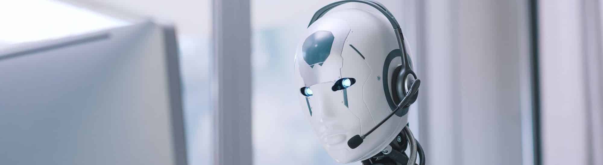 AI robot working in the office