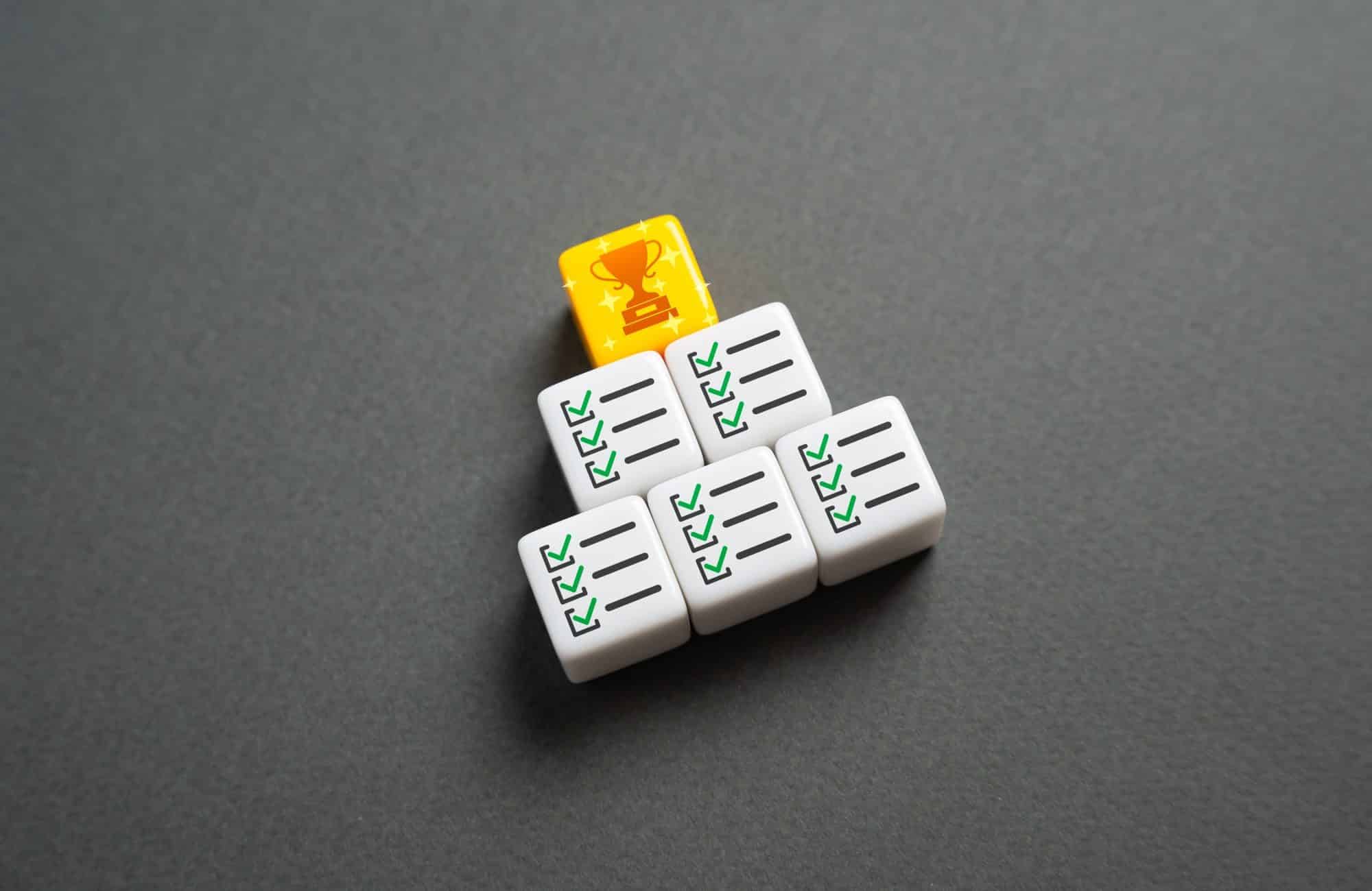 Complete all tasks and get a prize. Achievement of the best employee. Awards and recognition