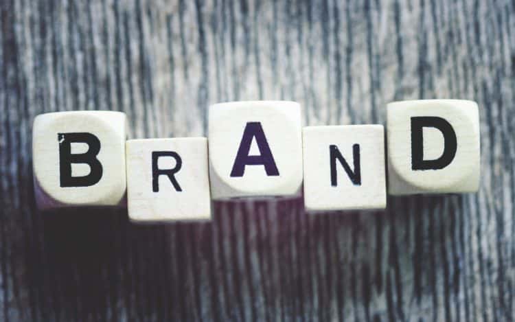 “Brand” spelled out on wooden blocks