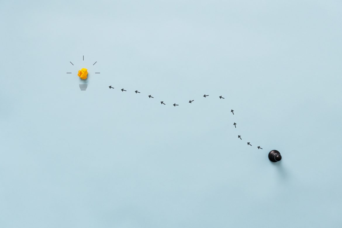 Conceptual image of development and idea