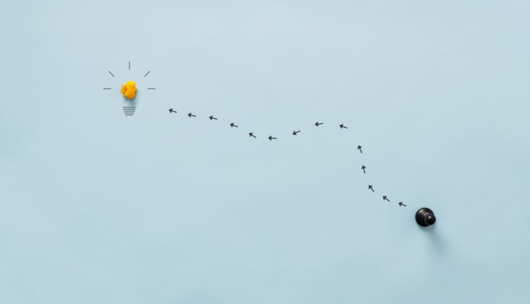 Conceptual image of development and idea