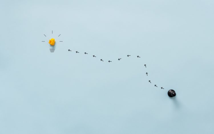 Conceptual image of development and idea