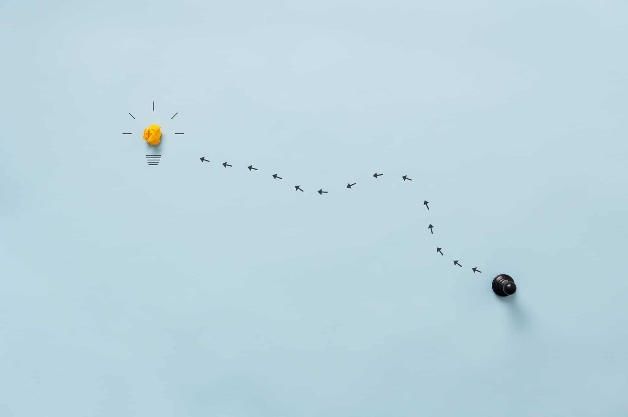 Conceptual image of development and idea