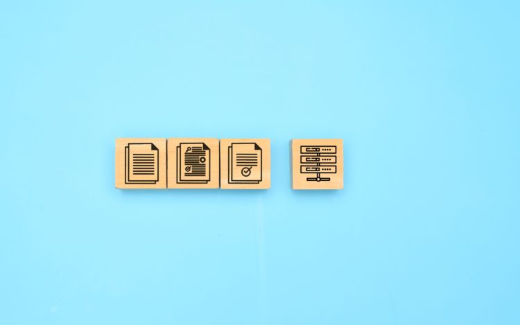 Business document paper icon, Document Management System, DMS