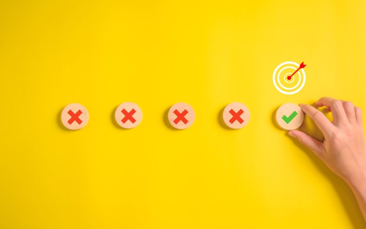 Business target goal and arrow icons, Business strategy planning management, Business process