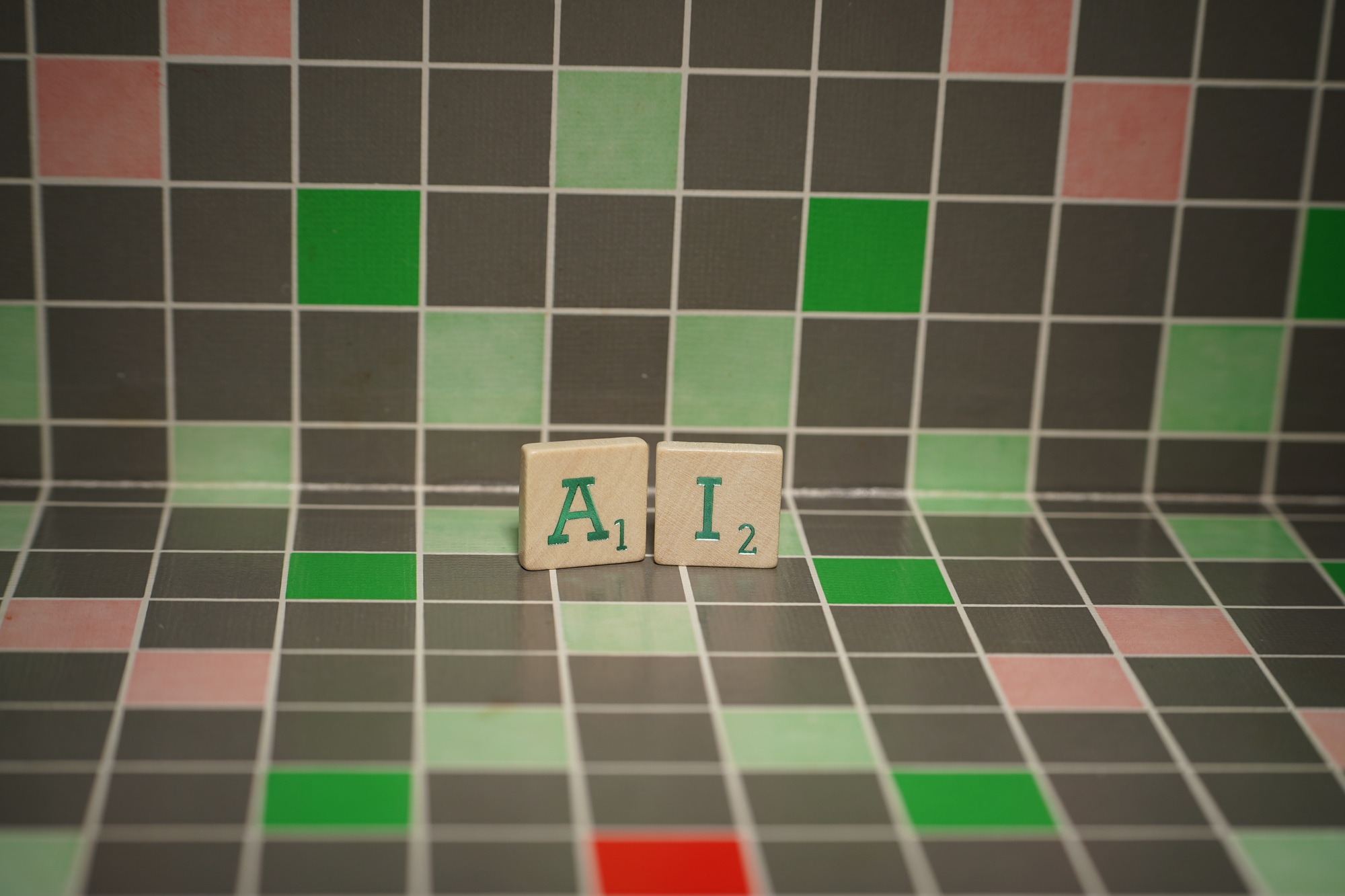 Die Geschichte der KI: eLearning Edition 2 Tile with green ai text on a blocked background